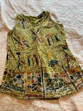 African Tie Dye Sleeveless Olive Green Printed Mini Dress